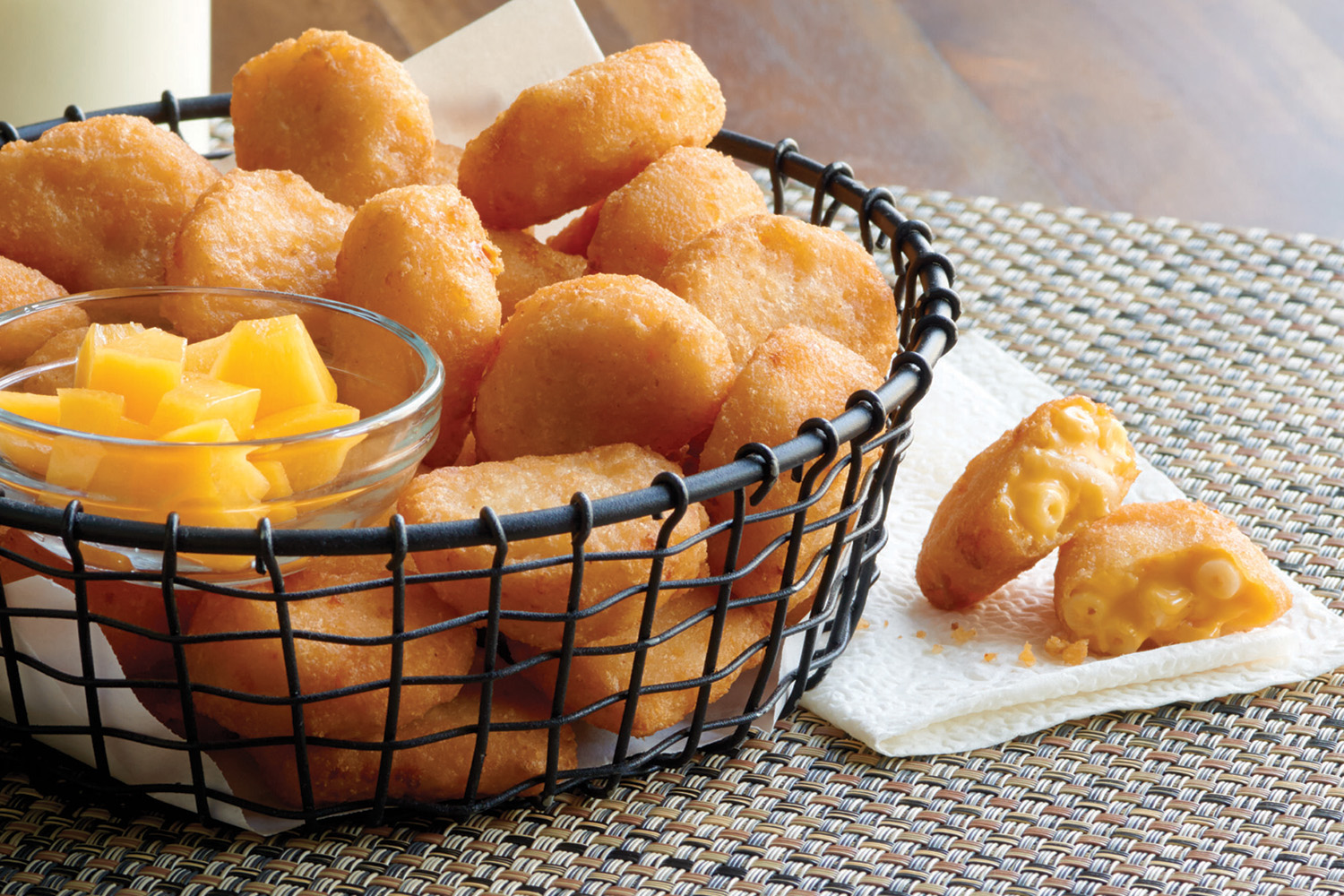 Battered Mac and Cheese Bites